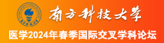 大屌c逼网站南方科技大学医学2024年春季国际交叉学科论坛